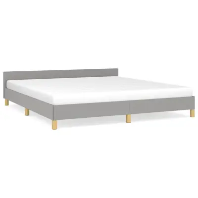 vidaXL Posteljni okvir brez vzmetnice svetlo siv 160x200 cm blago