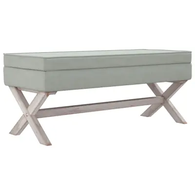 vidaXL Stolček s prostorom za shranjevanje svet. siv 110x45x49cm žamet