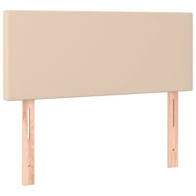 vidaXL Posteljno vzglavje kapučino 90x5x78/88 cm umetno usnje