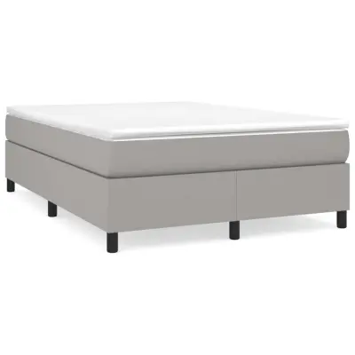 vidaXL Box spring posteljni z vzmetnico svetlo siv 140x190 cm blago