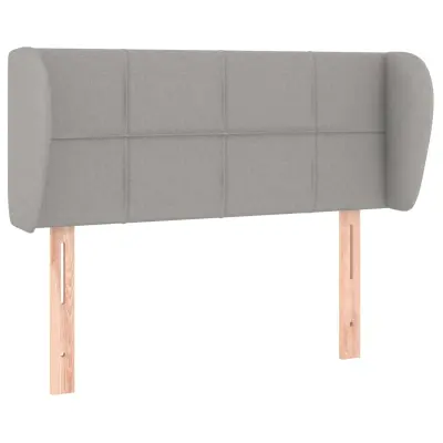 vidaXL Vzglavje z ušesi svetlo sivo 83x23x78/88 cm blago