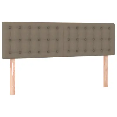 vidaXL Posteljno vzglavje 2 kosa taupe 72x5x78/88 cm blago