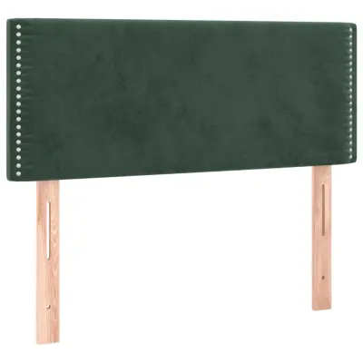 vidaXL Posteljno vzglavje temno zeleno 100x5x78/88 cm žamet