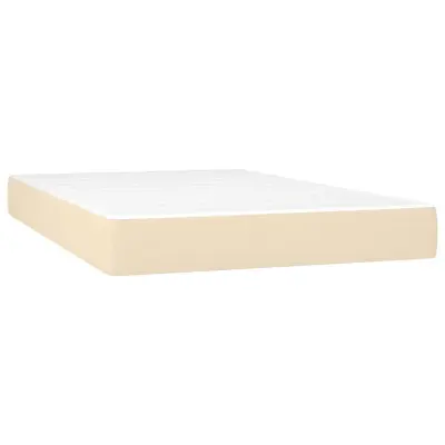 vidaXL Vzmetnica z žepkasto vzmetjo krem 120x200x20 cm blago