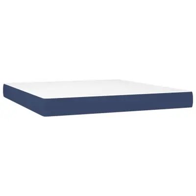 vidaXL Vzmetnica z žepkasto vzmetjo moder 160x200x20 cm blago