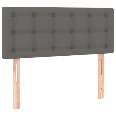 vidaXL Posteljno vzglavje sivo 100x5x78/88 cm umetno usnje