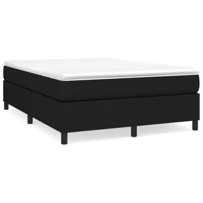 vidaXL Box spring posteljni z vzmetnico črn 140x190 cm blago