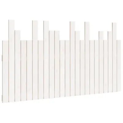 vidaXL Stensko posteljno vzglavje belo 146,5x3x80 cm trdna borovina