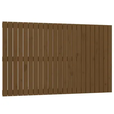 vidaXL Stensko posteljno vzglavje medeno rjavo 147x3x90 cm borovina