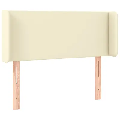 vidaXL Vzglavje z ušesi krem 103x16x78/88 cm umetno usnje