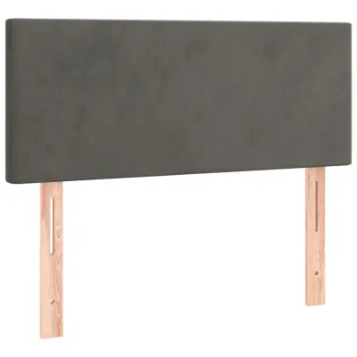 vidaXL Posteljno vzglavje temno sivo 80x5x78/88 cm žamet