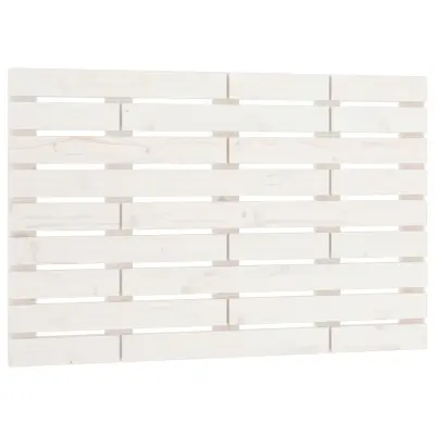 vidaXL Stensko posteljno vzglavje belo 81x3x63 cm trdna borovina