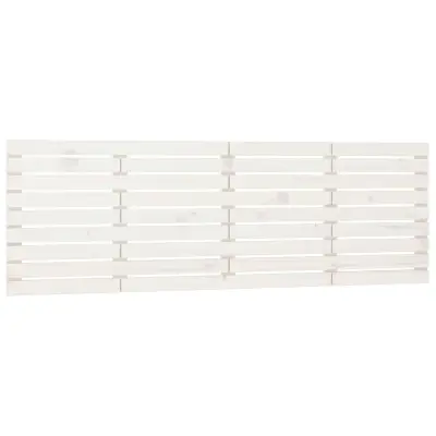vidaXL Stensko posteljno vzglavje belo 166x3x63 cm trdna borovina