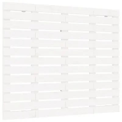 vidaXL Stensko posteljno vzglavje belo 141x3x91,5 cm trdna borovina