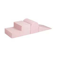 MeowBaby® 3-delno penasto igrišče brez bazena z žogicami, pudrasto roza