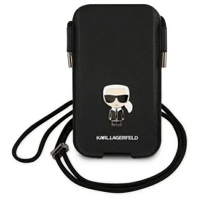 Torbica za mobilni telefon KARL LAGERFELD KLHCP12MOPHKMK, 6.1*, črna