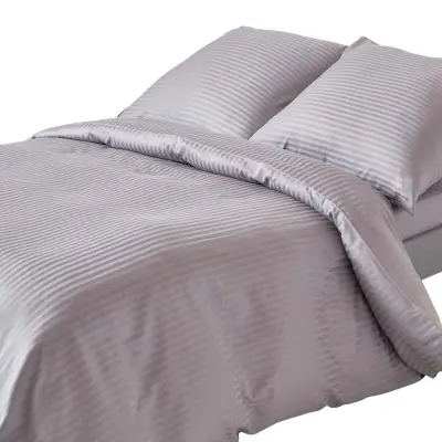 Homescapes Siva prevleka za vzglavnik iz egiptovskega bombaža s prevlekami za vzglavnik s 330 nitmi, 155x220 cm