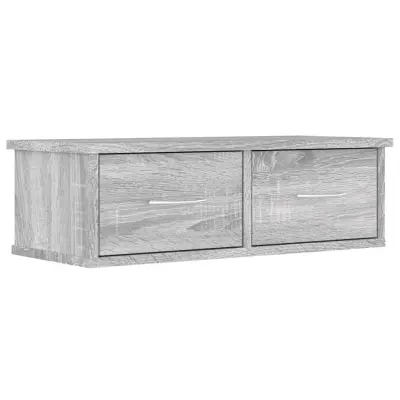 vidaXL Omarica za CD plošče siva sonoma 60x26x18,5 cm konstruiran les