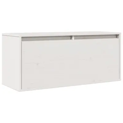 vidaXL Stenska omarica bela 80x30x35 cm trdna borovina