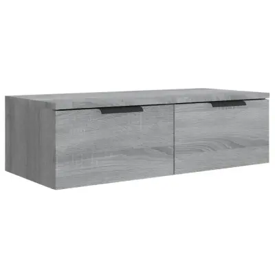 vidaXL Stenska omarica siva sonoma 68x30x20 cm inženirski les