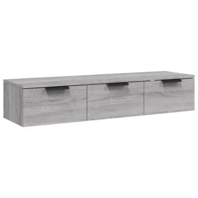 vidaXL Stenska omarica siva sonoma 102x30x20 cm inženirski les