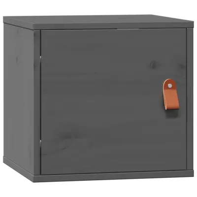 vidaXL Stenska omarica siva 31,5x30x30 cm trdna borovina