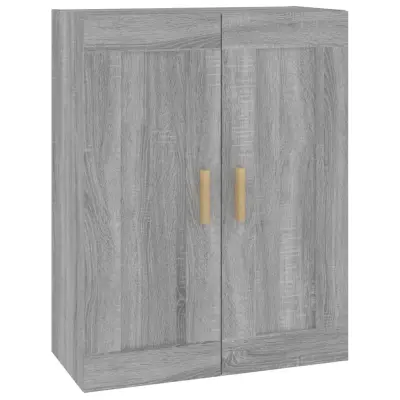 vidaXL Stenska omarica siva sonoma 69,5x32,5x90 cm inženirski les