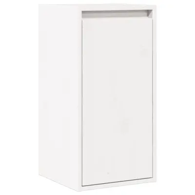 vidaXL Stenska omarica bela 30x30x100 cm trdna borovina