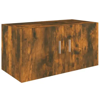 vidaXL Stenska omarica dimljeni hrast 80x39x40 cm inženirski les