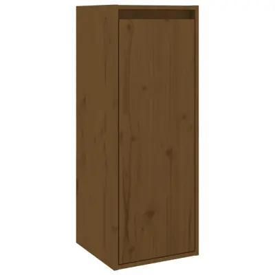 vidaXL Stenska omarica medeno rjava 30x30x80 cm trdna borovina