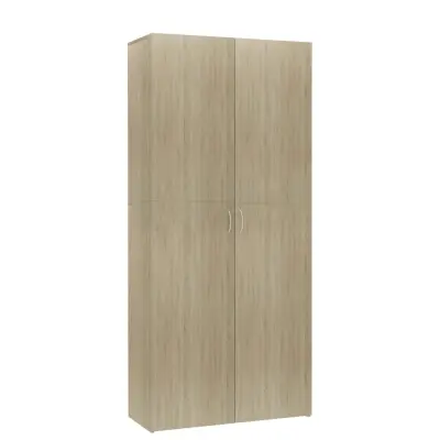 vidaXL Omara za čevlje sonoma hrast 80x35,5x180 cm iverna plošča