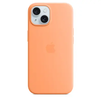 iPhone 15 Silicone Case Magsafe Orange Sorbet