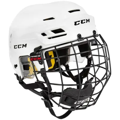Hokejska čelada HT210C TAC Senior Combo CCM, bela, velikost: S