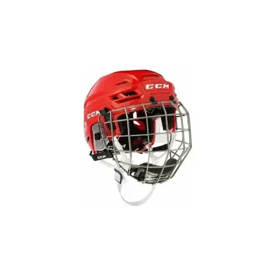Hokejska čelada HT210C TAC Senior Combo CCM, rdeča, velikost: M