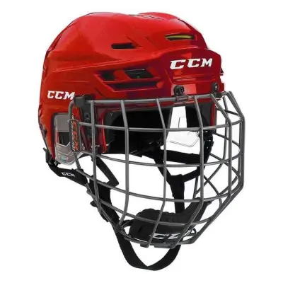 Hokejska čelada CCM HT310 TACK Senior COMBO, rdeča, velikost: L