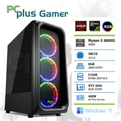 PCPLUS Storm i5-12400F 16GB 500GB NVMe SSD GeForce RTX 4060 OC DDR6 8GB Windows 11 Home RGB gaming namizni računalnik