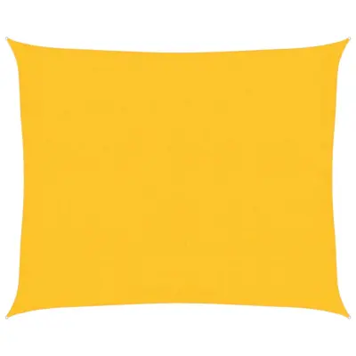 vidaXL Senčno jadro 160 g/m² rumeno 2,5x3 m HDPE