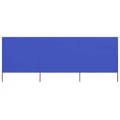 vidaLX 3-panelni vetrobran tkanina 400x120 cm sinje moder