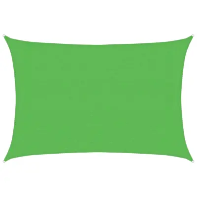 vidaXL Senčno jadro 160 g/m² svetlo zeleno 3x4,5 m HDPE