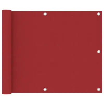 vidaXL Balkonsko platno rdeče 75x400 cm oksford blago