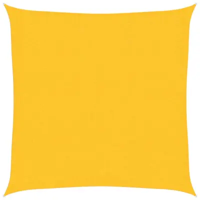 vidaXL Senčno jadro 160 g/m² rumeno 2,5x2,5 m HDPE