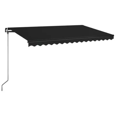 vidaXL Ročno zložljiva tenda 450x350 cm antracitna