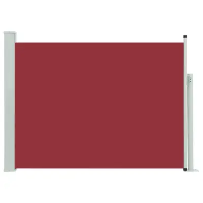 vidaXL Zložljiva stranska tenda za teraso 120x500 cm rdeča