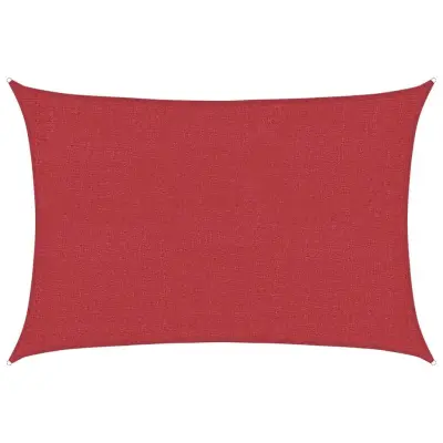 vidaXL Senčno jadro 160 g/m² rdeče 2,5x3,5 m HDPE