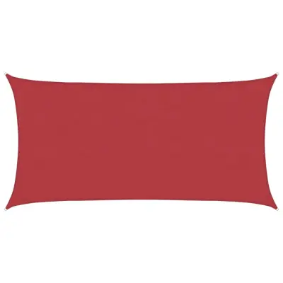 vidaXL Senčno jadro 160 g/m² rdeče 4x7 m HDPE