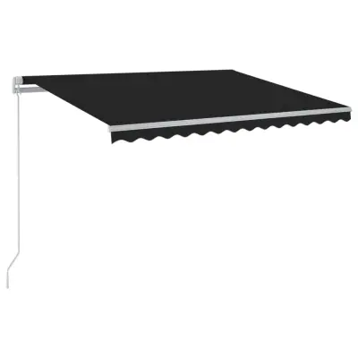 vidaXL Ročno zložljiva tenda z LED lučmi 300x250 cm antracitna