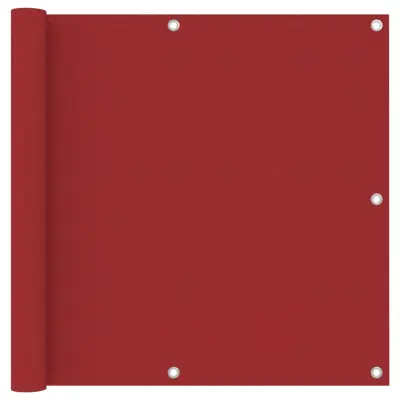 vidaXL Balkonsko platno rdeče 90x500 cm oksford blago