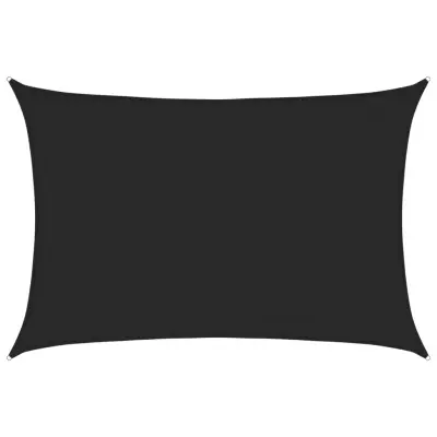 vidaXL Senčno jadro 160 g/m² črno 3,5x5 m HDPE