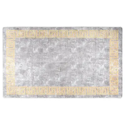 vidaXL Pralna preproga 120x180 cm siva protizdrsna