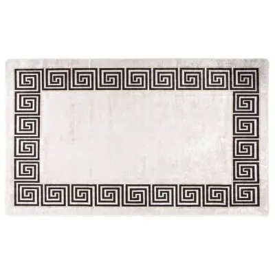 vidaXL Pralna preproga 120x180 cm svetlo bež protizdrsna